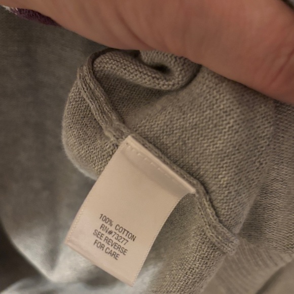 Sonoma Gray Cardigan with Purple and Navy Argyle - Picture 3 of 4